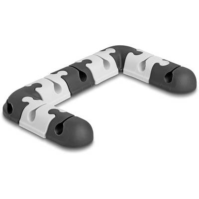 Delock Kabel-Halteclips Thermoplast Schwarz, Grau flexibel (Ø) 6 mm 1 Set 18448-2