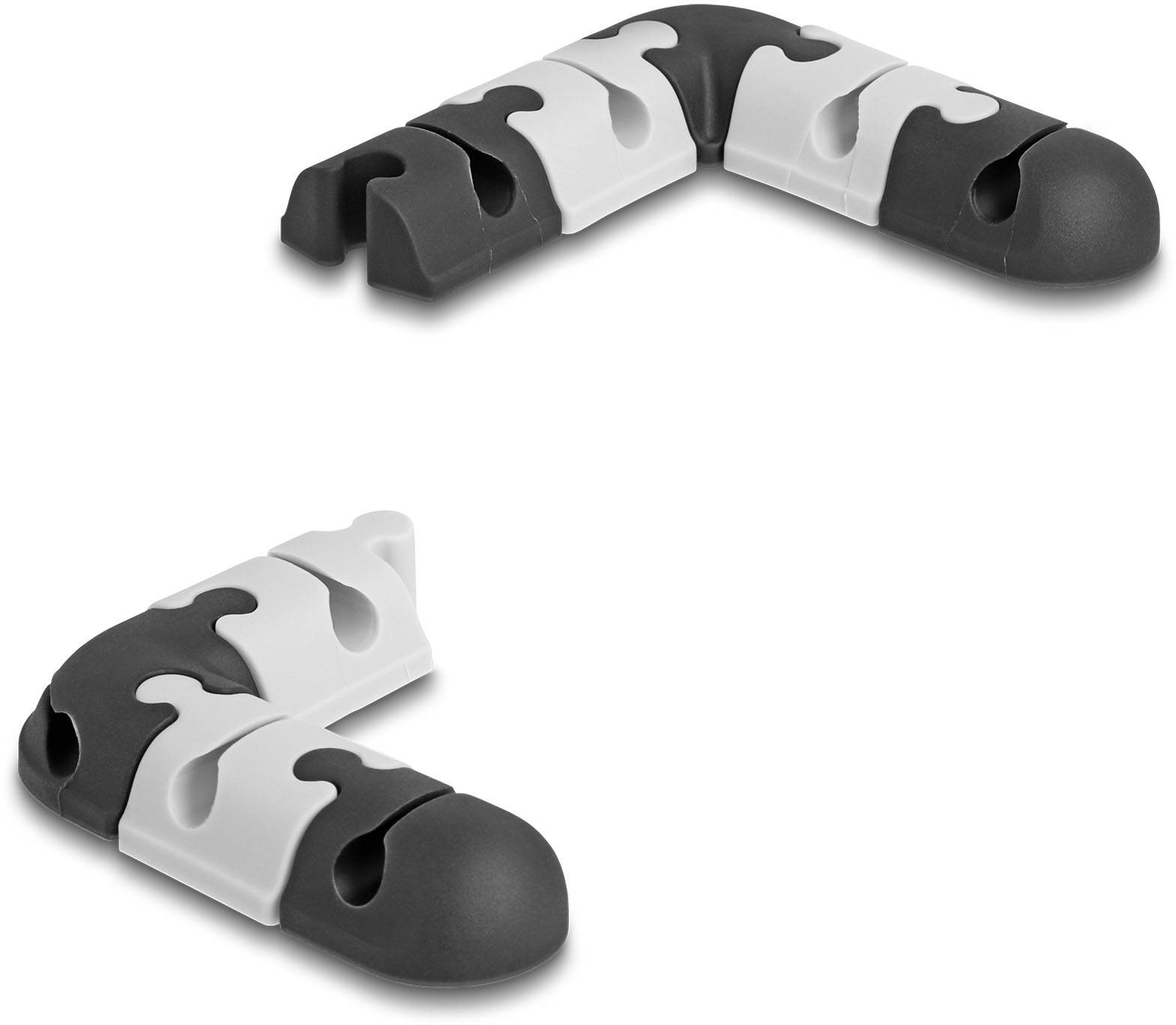 Delock Kabel-Halteclips Thermoplast Schwarz, Grau flexibel (Ø) 6 mm 1 Set 18448-3