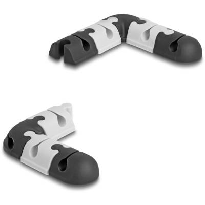 Delock Kabel-Halteclips Thermoplast Schwarz, Grau flexibel (Ø) 6 mm 1 Set 18448-3