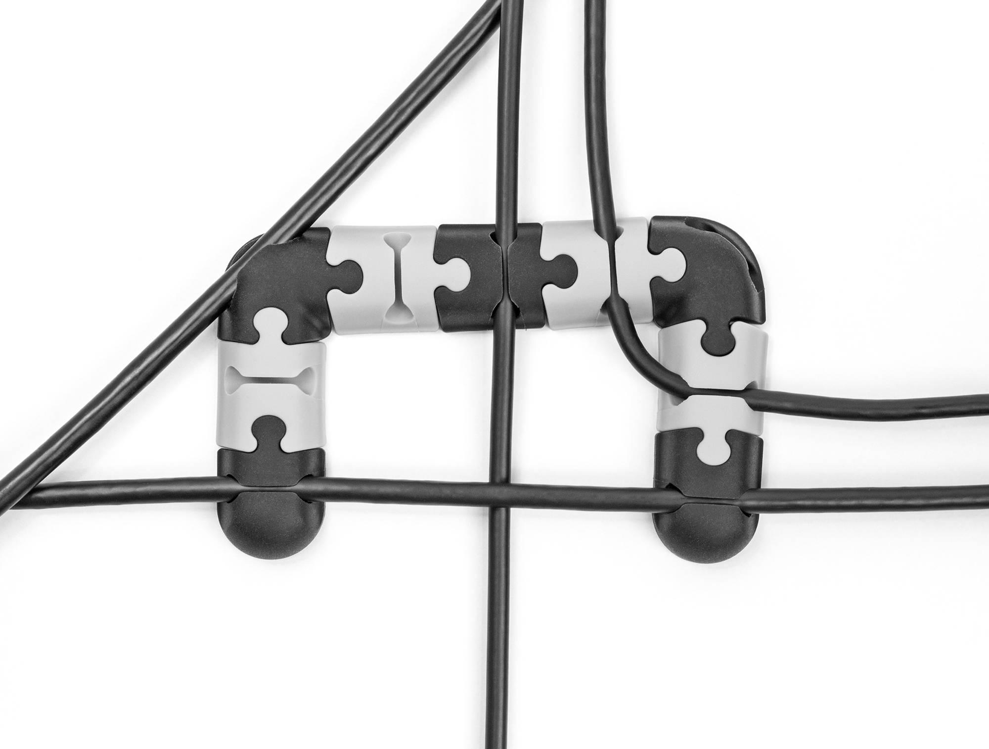 Delock Kabel-Halteclips Thermoplast Schwarz, Grau flexibel (Ø) 6 mm 1 Set 18448-4