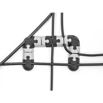 Delock Kabel-Halteclips Thermoplast Schwarz, Grau flexibel (Ø) 6 mm 1 Set 18448-4