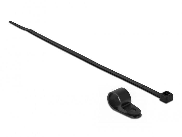 Delock Kabelbinder-Kit - 30 cm - Schwarz - 300 x 4.8 mm - Schwarz - 10 pcs