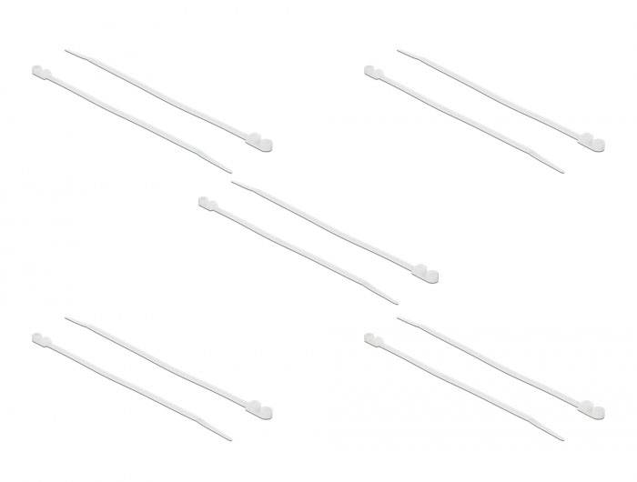 Delock 18944 Kabelbinder Weiß 10 St.