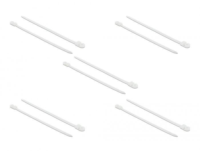 Thumbnail - Delock 18947 Kabelbinder Weiß 10 St.