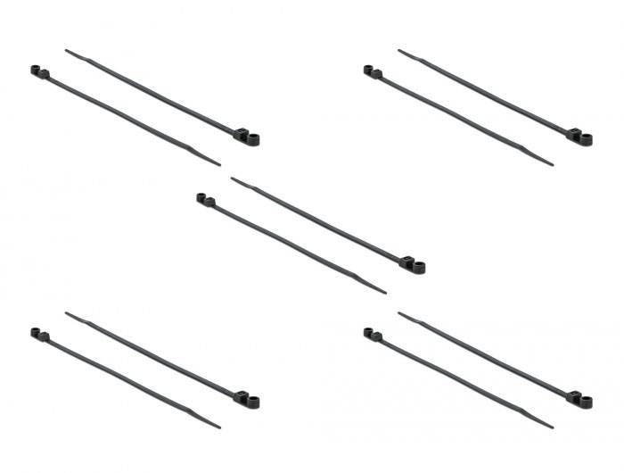 Delock 18950 Kabelbinder Schwarz 10 St.