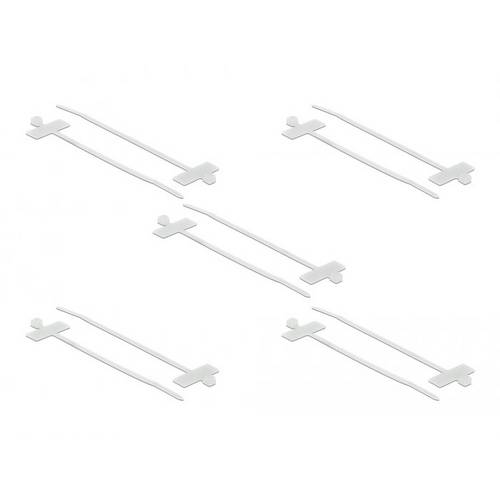 Delock 18954 Kabelbinder Weiß mit Beschriftungsfeld 10 St.