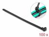 Delock 19066 Kabelbinder Schwarz Hitzestabilisiert, Wiederverwendbar 100 St.