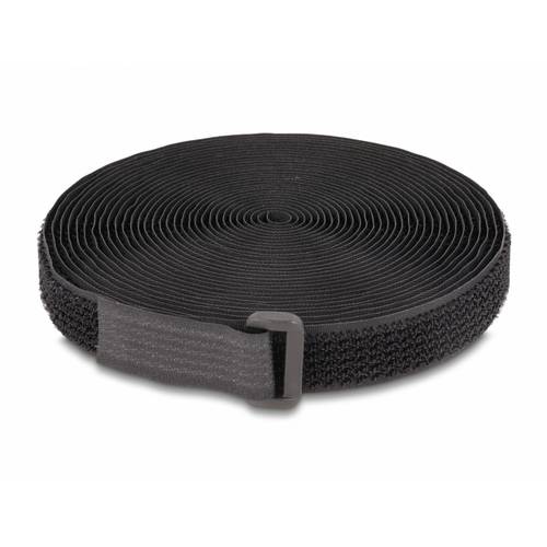 Delock 19111 Klettband (L x B) 3 m x 20 mm Schwarz 1 St.