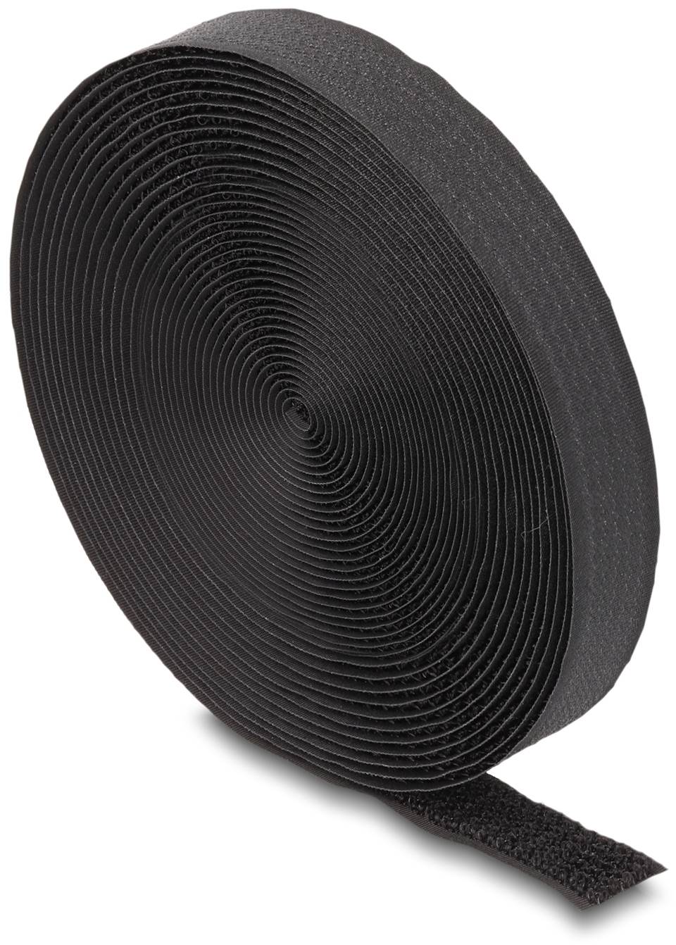 Delock 19112 Klettband (L x B) 5 m x 20 mm Schwarz 1 St.