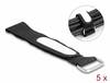 Delock Klettkabelbinder (L x B) 203 mm x 20 mm Schwarz 5 St.
