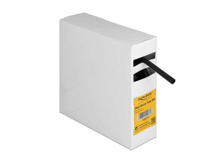 Delock 19971 Schrumpfschlauch Schwarz 6 mm Schrumpfrate:3:1 1 St.-1