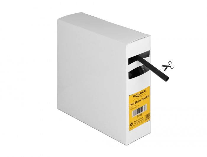 Delock 19971 Schrumpfschlauch Schwarz 6 mm Schrumpfrate:3:1 1 St.-2
