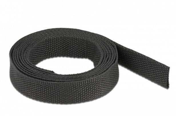 Delock Schrumpfschlauch - Gewebe, Schrumpfungsrate 2:1 - 2 m - Schwarz 20792