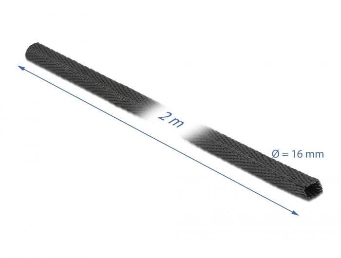 Delock 20793 Schrumpfschlauch Schwarz 16 mm 8 mm Schrumpfrate:2:1 1 St.-2