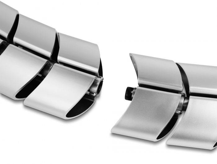 Delock Kabelkanal Kunststoff Silber flexibel (B x H) 75 mm x 45 mm 5 St. 20802-2