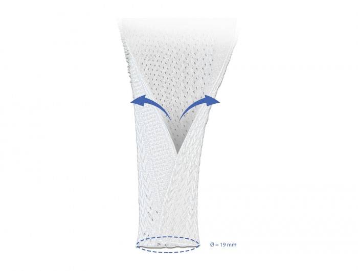 Delock 20819 20819 Geflechtschlauch Weiß Polyester 10 m 12 mm (max) 1 St.-3