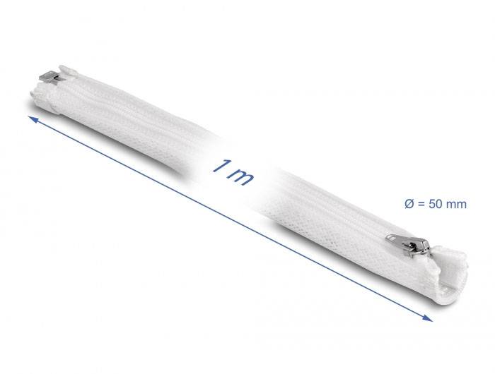 Delock 20823 20823 Geflechtschlauch Weiß Polyester 1 m 35 mm (max) 1 St.-3