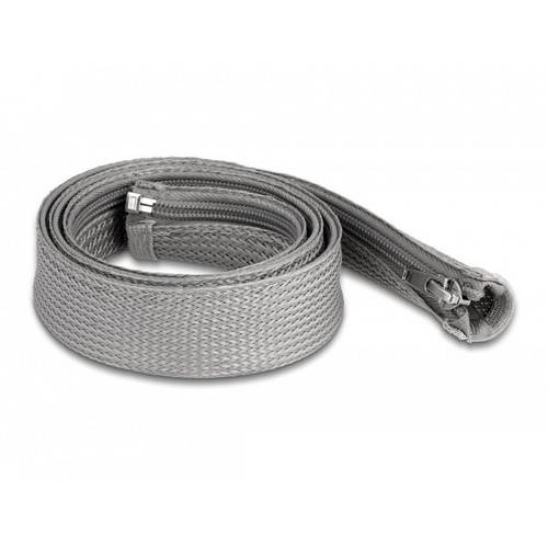 Thumbnail - Delock 20825 20825 Geflechtschlauch Grau Polyester 1 m 20 mm (max) 1 St.