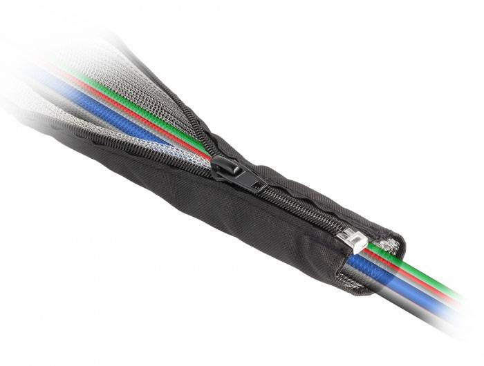 Delock 20847 20847 Geflechtschlauch Schwarz 1 m 25 mm (max) 1 St.