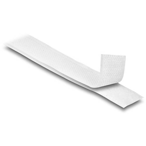 Thumbnail - Delock 20922 Klettband zum Aufnähen Haft- und Flauschteil (L x B) 25 m x 20 mm Weiß 1 St.