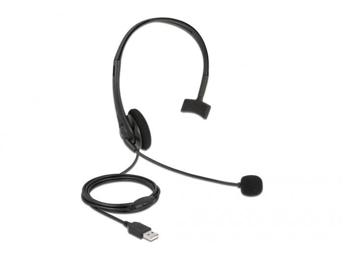 Thumbnail - Delock 27177 On Ear Headset kabelgebunden Schwarz Headset Telefon