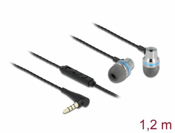 Delock 27183 In Ear Kopfhörer kabelgebunden Grau Handy-2