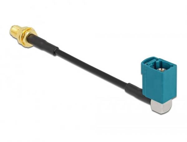 Delock WLAN-Antennen Anschlusskabel [1x Fakra-Buchse - 1x SMA-Buchse] 0.1 m Schwarz