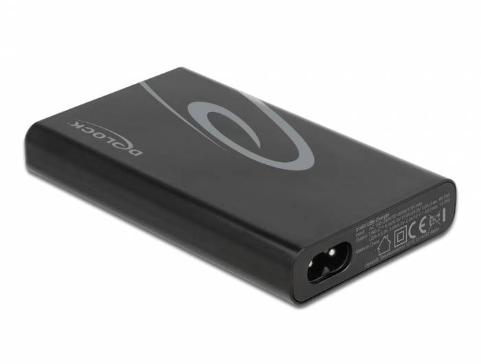 Delock 41453 USB Ladegerät USB-C®, USB-A USB PD Schwarz Steckdose USB Power Delivery (USB-PD), Überstromschutz, Schnelll...