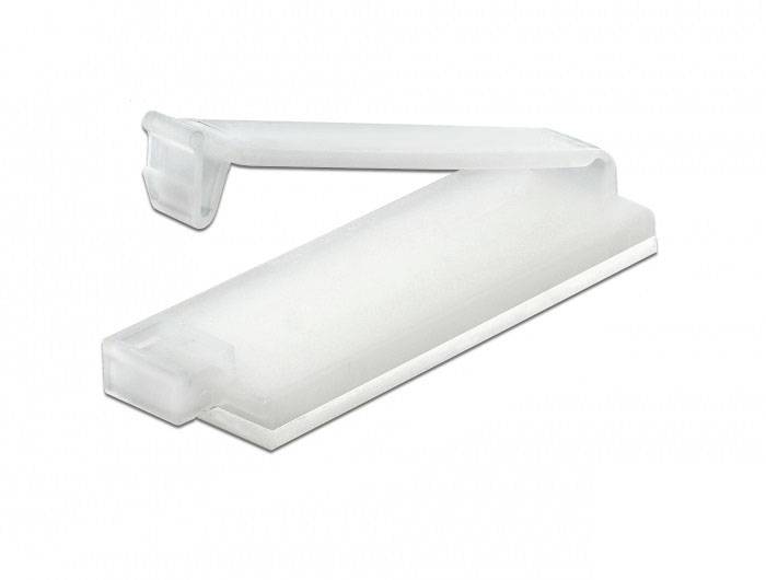 Delock Kabel-Halteclips Nylon Transparent (B x H) 10 mm x 3.9 mm 10 St. 60181-1