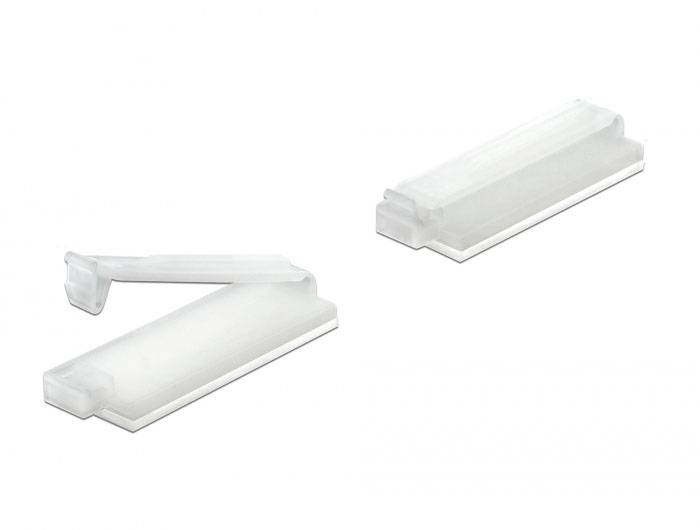 Delock Kabel-Halteclips Nylon Transparent (L x B x H) 28.6 x 10 x 5 mm 10 St. 60182-2