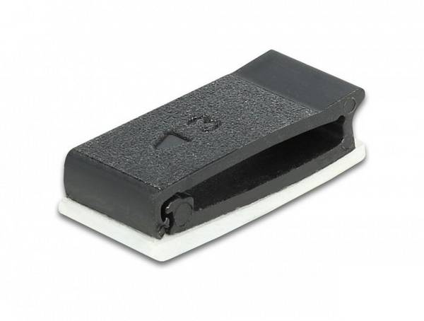 Delock Kabel-Halteclips Nylon Schwarz  (B x H) 8 mm x 4 mm 10 St.  60185