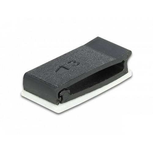 Thumbnail - Delock Kabel-Halteclips Nylon Schwarz (B x H) 8 mm x 4 mm 10 St. 60185