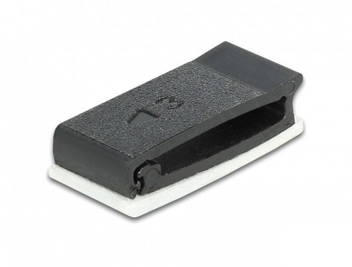 Delock Kabel-Halteclips Nylon Schwarz (B x H) 8 mm x 4 mm 10 St. 60185-1