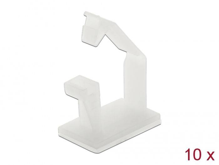 Delock Kabel-Halteclips Nylon Weiß (B x H) 16 mm x 12 mm 10 St. 60250-1