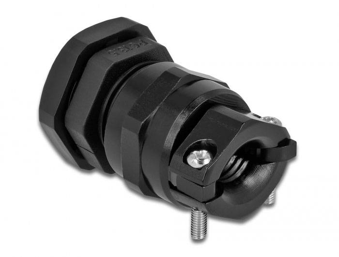 Delock 60355 mit Zugentlastung Metall, Kunststoff Schwarz 1 St.-1