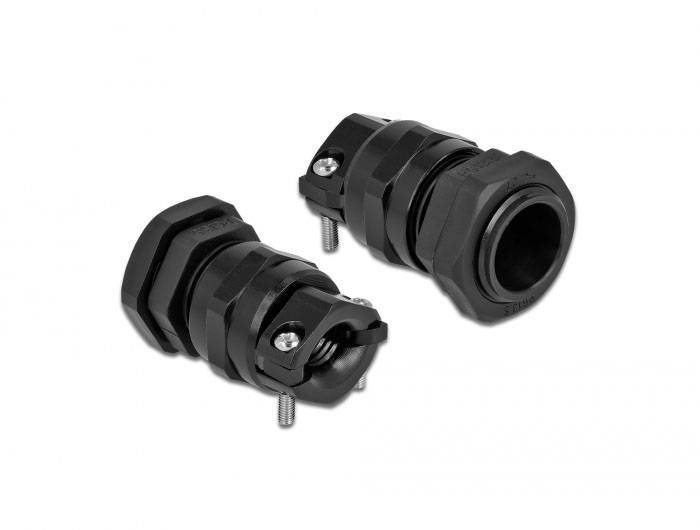 Delock 60355 mit Zugentlastung Metall, Kunststoff Schwarz 1 St.-2