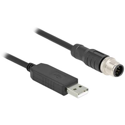 Delock 64257 Sensor-/Aktor-Kabel M12 Stecker 1.8 m Polzahl Sensoren: 8 1 St. Bag-0