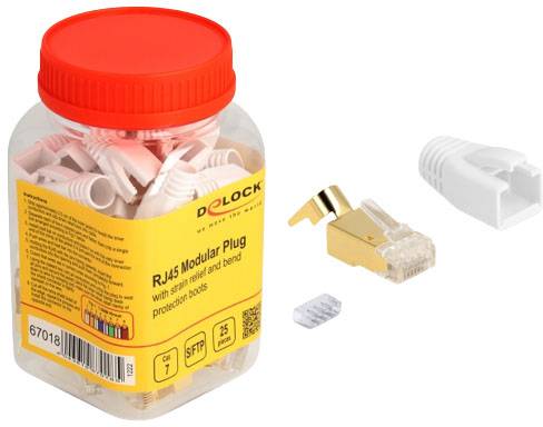 Delock 67018 RJ45 Modularer Stecker mit Zugentlastung und Knickschutztülle für Cat.7 Rundkabel 25er Set 67018 RJ45 Steck-3