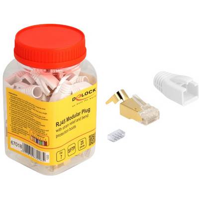 Delock 67018 RJ45 Modularer Stecker mit Zugentlastung und Knickschutztülle für Cat.7 Rundkabel 25er Set 67018 RJ45 Steck-3