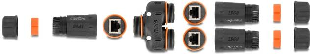 Delock RJ45 Netzwerk Adapter Kabel [1x RJ45-Buchse - 2x RJ45-Buchse] Schwarz-3