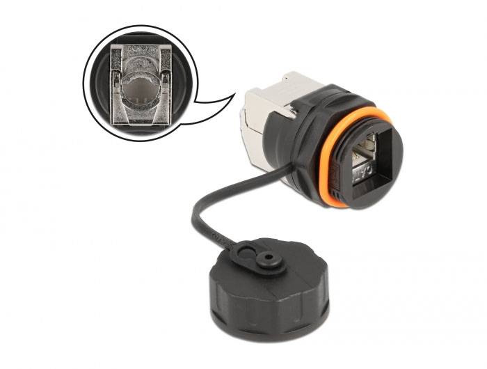 Thumbnail - Delock RJ45 Netzwerk Adapter [1x RJ45-Buchse - 1x LSA] Schwarz