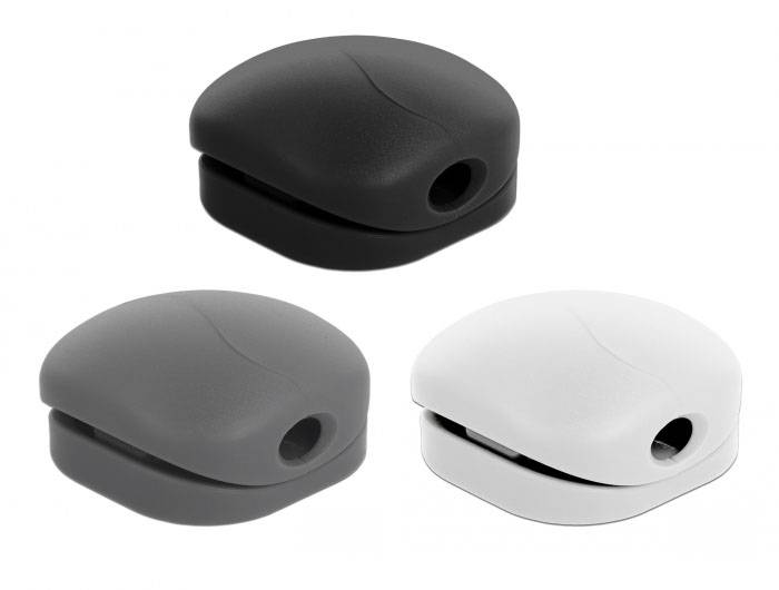 Delock Kabel-Halteclips ABS Schwarz (L x B x H) 36 x 36 x 15 mm 1 Set 18299-1