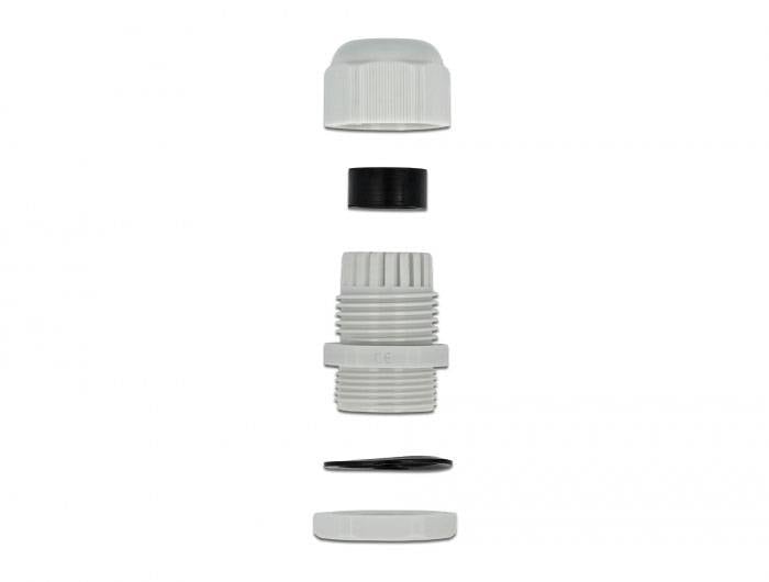Delock 60197 wasserdicht PG11 Kunststoff Grau 1 St.-3