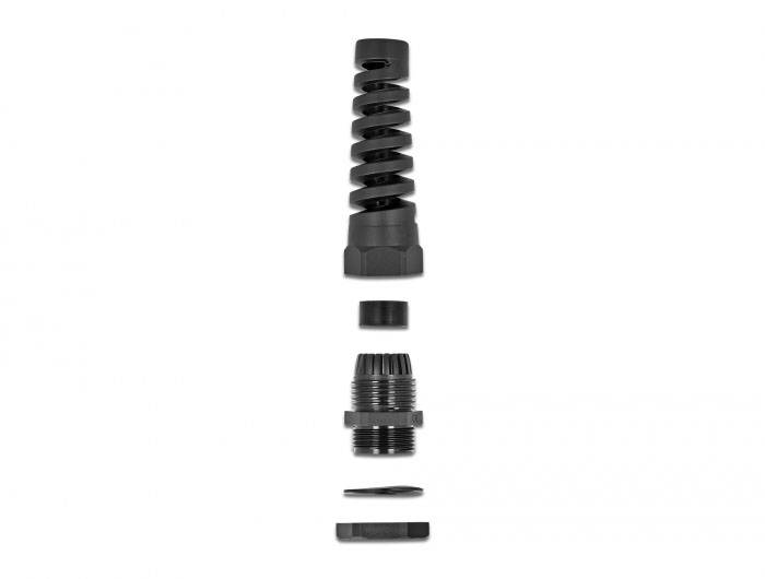 Delock 60341 mit Zugentlastung Kunststoff Schwarz 1 St.-3