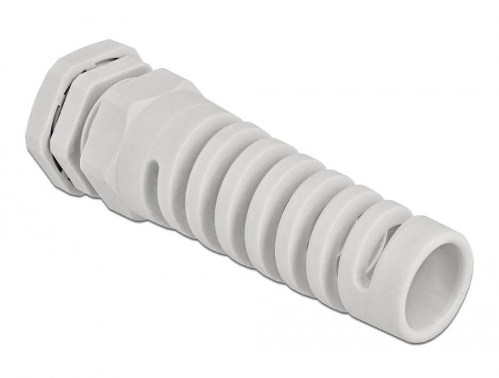 Delock 60350 mit Biegeschutzspirale PG21 Kunststoff Grau 1 St.-1