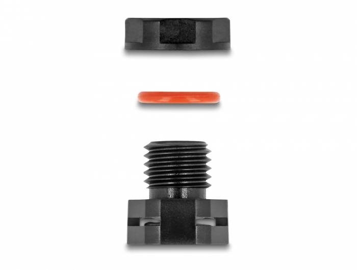 Delock 60479 60479 Druckausgleichselement wasserdicht M12 M12 Polyamid Schwarz 1 St.-3