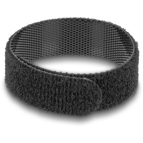 Delock 90547 Klettband (L x B x H) 16 cm x 9 mm x 1 mm Schwarz 1 St.