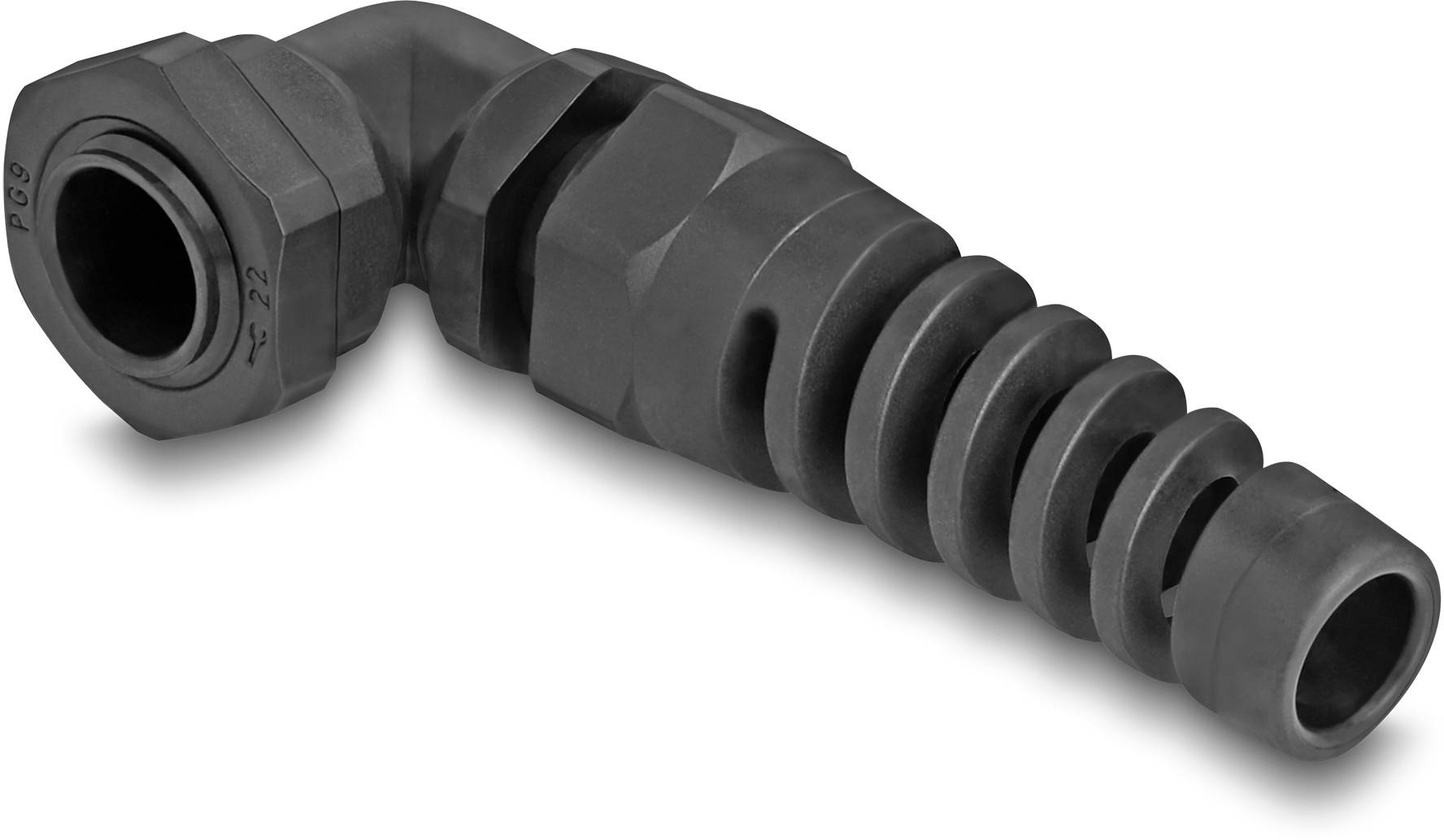 Delock 60569 gewinkelt Kunststoff Schwarz 1 St.-0