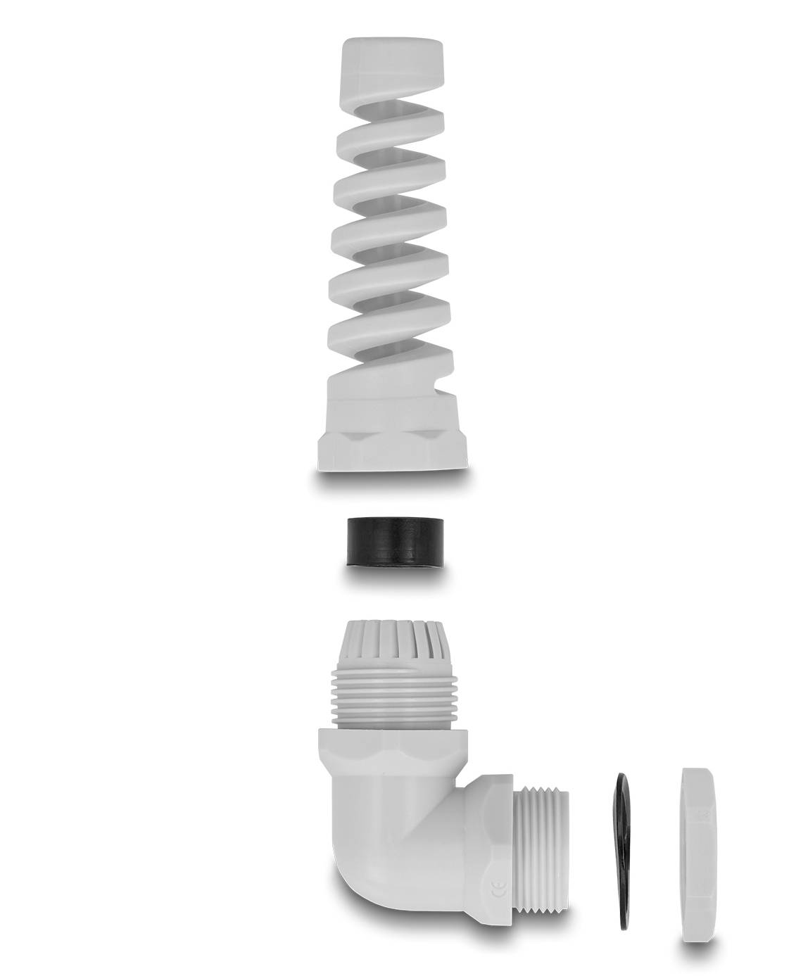 Delock 60582 gewinkelt Kunststoff Grau 1 St.-2