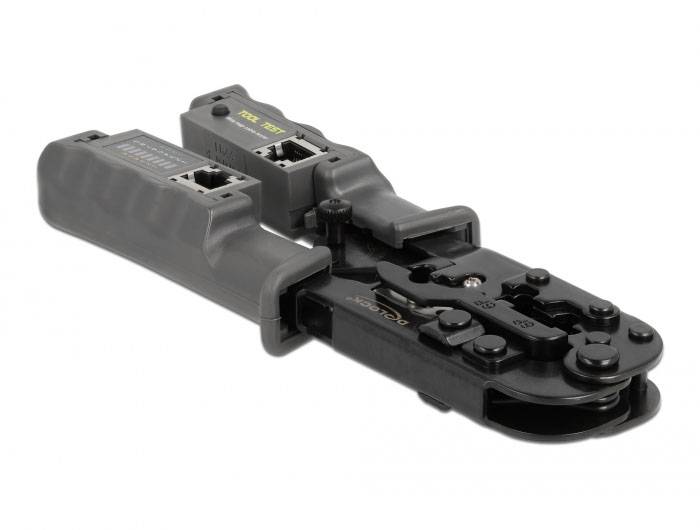 Delock 90510 90510 Multifunktionszange Modularstecker (Westernstecker) Inkl. Abisolierwerkzeug RJ45-0
